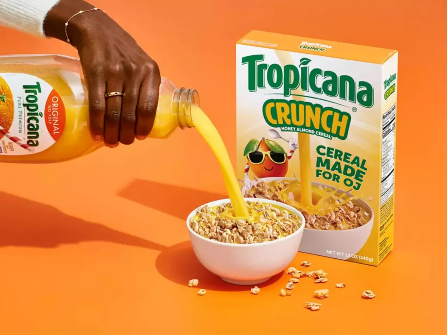 Tej helyett narancslébe szánt müzlit hozott létre a Tropicana