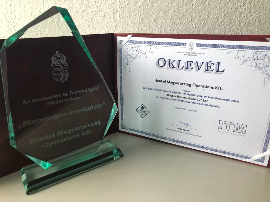 „Biztonságos munkahely” címet nyert a Henkel két hazai gyára