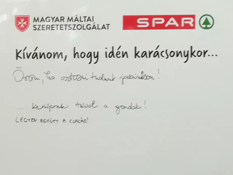 Jókivánság az adomány mellé