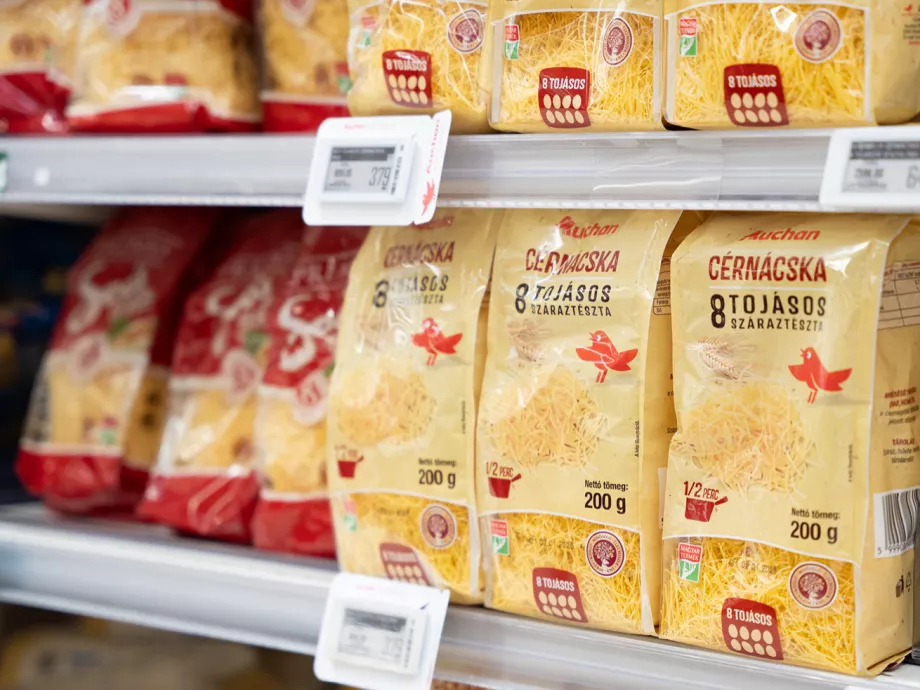 KMÉ-védjegy igazolja az Auchan tésztájának kiváló minőségét
