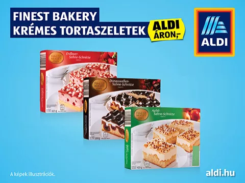 FINEST BAKERY Krémes tortaszeletek